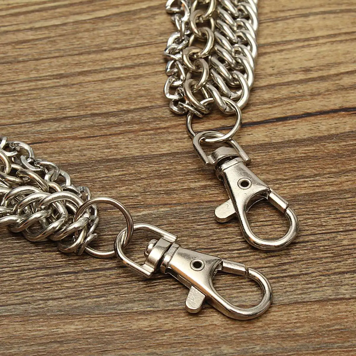 

3Layer Rock Punk Hook Trousers Pant Waist Link Belt Chain Metal Wallet Silver Chain Fashion Men Jewelry