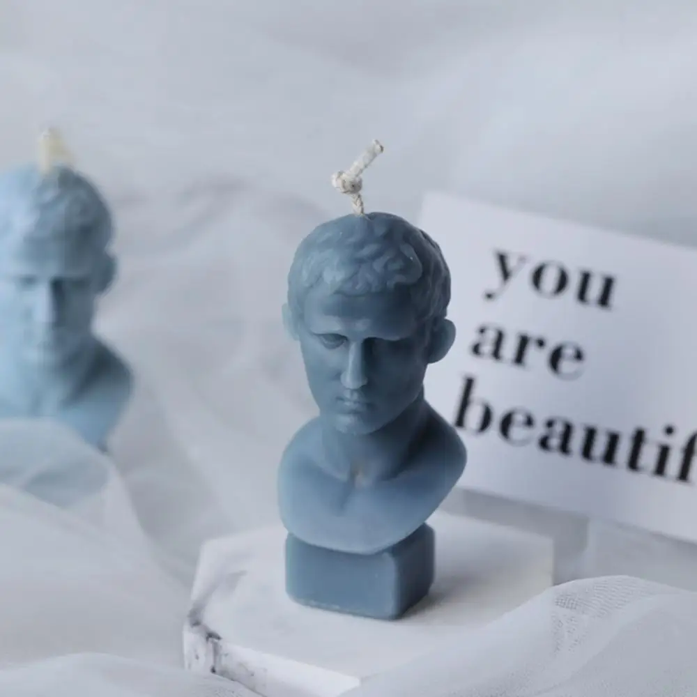 

Agriba Sculture Candle Mold Plaster Portrait Perfume Candle Silicone Mold Fragrance Candle Making Wax Mould for Wedding Decor