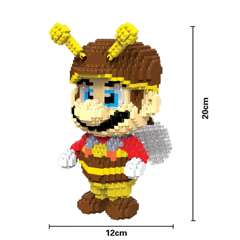 

21801 Super Mario Red Mario Figure 3D Model 2497pcs Micro Diamond Blocks Bricks Mini Building Assembly ChildrenToy Gifts