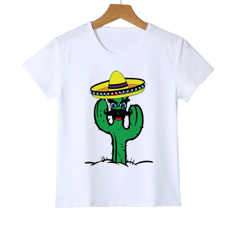 Детские забавные модные детские футболки с коротким рукавом С КАКТУСОМ в