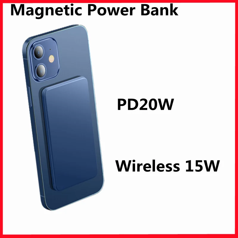 

10000mAh Magnetic Wireless Power Bank 15W Mobile Phone Fast Charger For iPhone 12 13 Pro External auxiliary Battery powerbank