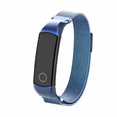 Blue Миланский металлический ремешок для huawei Honor Band 5 4, сменный Браслет из нержавеющей стали, ремешок для часов, браслет Band 5, умные аксессуары - Цвет: Blue