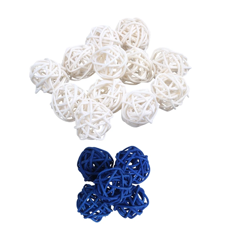 24 шт 3 см Плетеный шарик из ротанга для сада свадьбы вечерние украшения 12