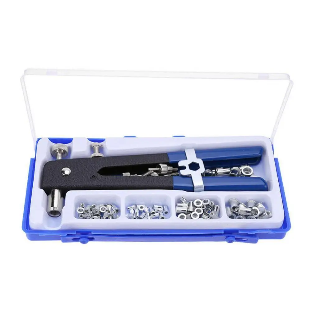 

86pcs Blind Rivet Nut Kit Set Rivet Gun Threaded Insert Assortment M5 Rivet M6 Riveting M3 M4 Tool Tools Metric Nuts 80PCS T9C8