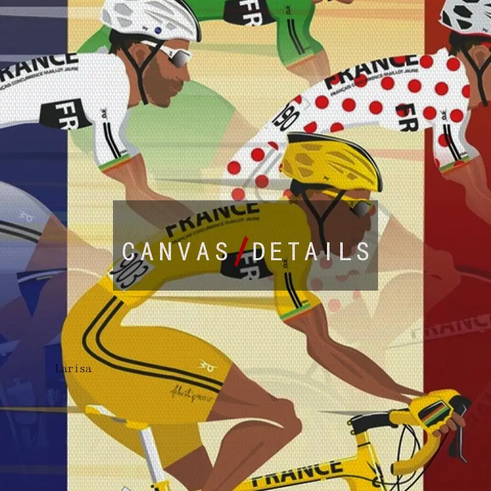 

France Cycling Race Canvas Painting Wall Art Prints Poster Pictures for Living Room Colour Unique Modern Home Decoration