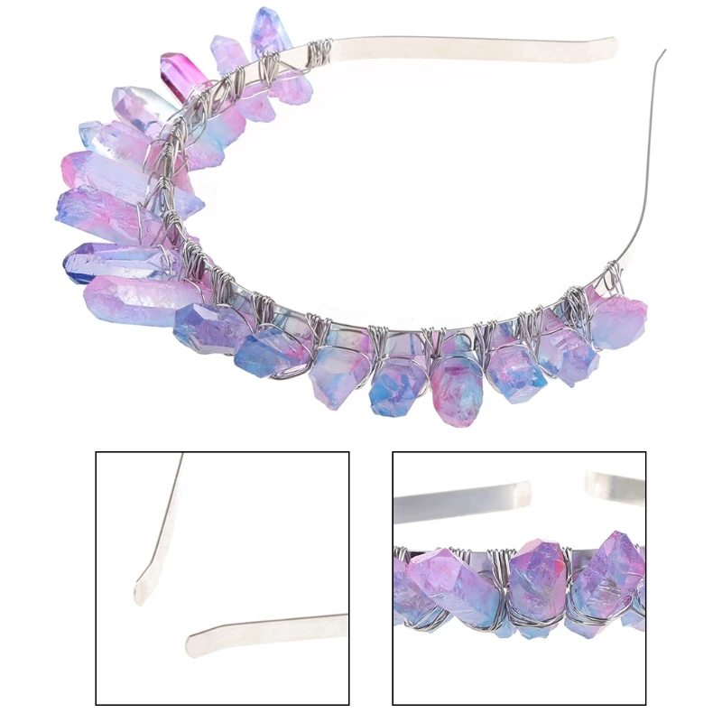 Богемная свадебная тиара ручной работы корона искусственный необработанный