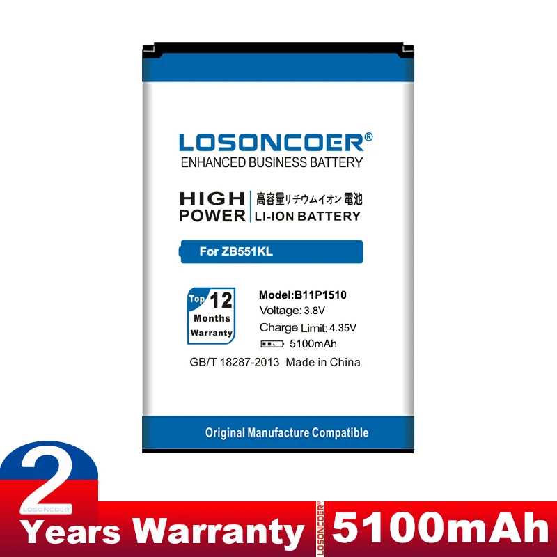 Аккумулятор LOSONCOER 3950mAh B11P1510/C11P1510 для ASUS ZenFone Go tv ZB551KL X013DB аккумулятор сотового