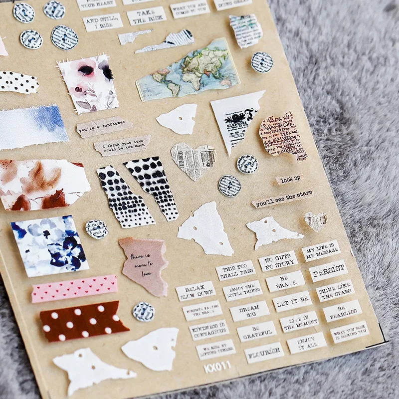 

Square Style Abstract Lady Face Nail Decals Jigsaw Map Nail Art Decor Gel Polish Sticker Manicure Foils T1020