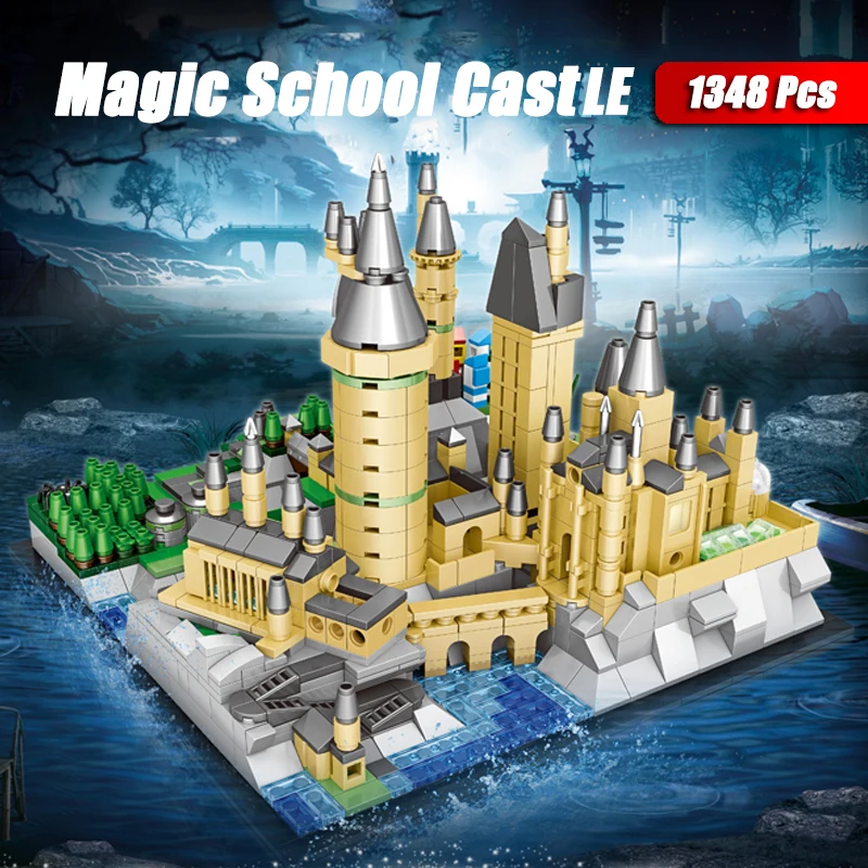 Идеи 1348 шт классический волшебный замок строительные блоки Волшебная школа