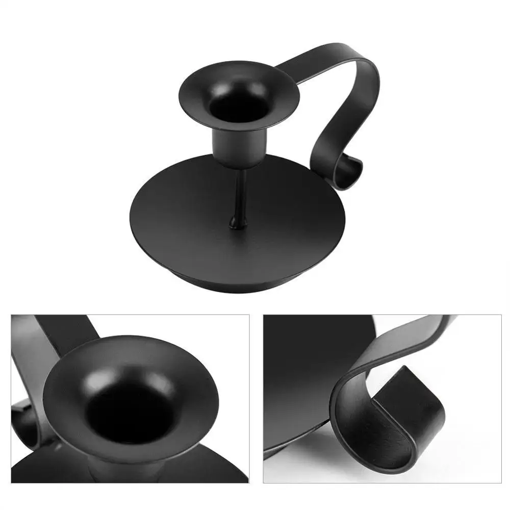 Подсвечник с антикоррозионным покрытием ретро железный винтажный подставка для