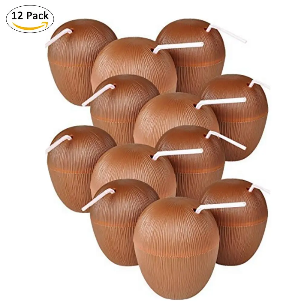 12 шт. Гавайская ананас Кокосовая пальма чашка прекрасный пластик фруктовая