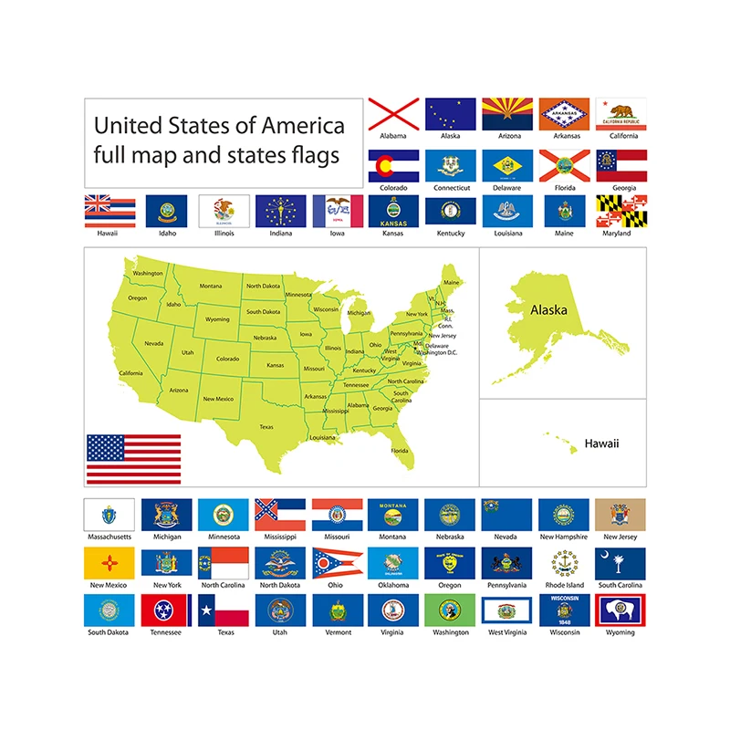 Настенные Стикеры с картой мира, домашний декор для гостиной, карта США, художественный настенный плакат, принты для школы и офиса от AliExpress WW