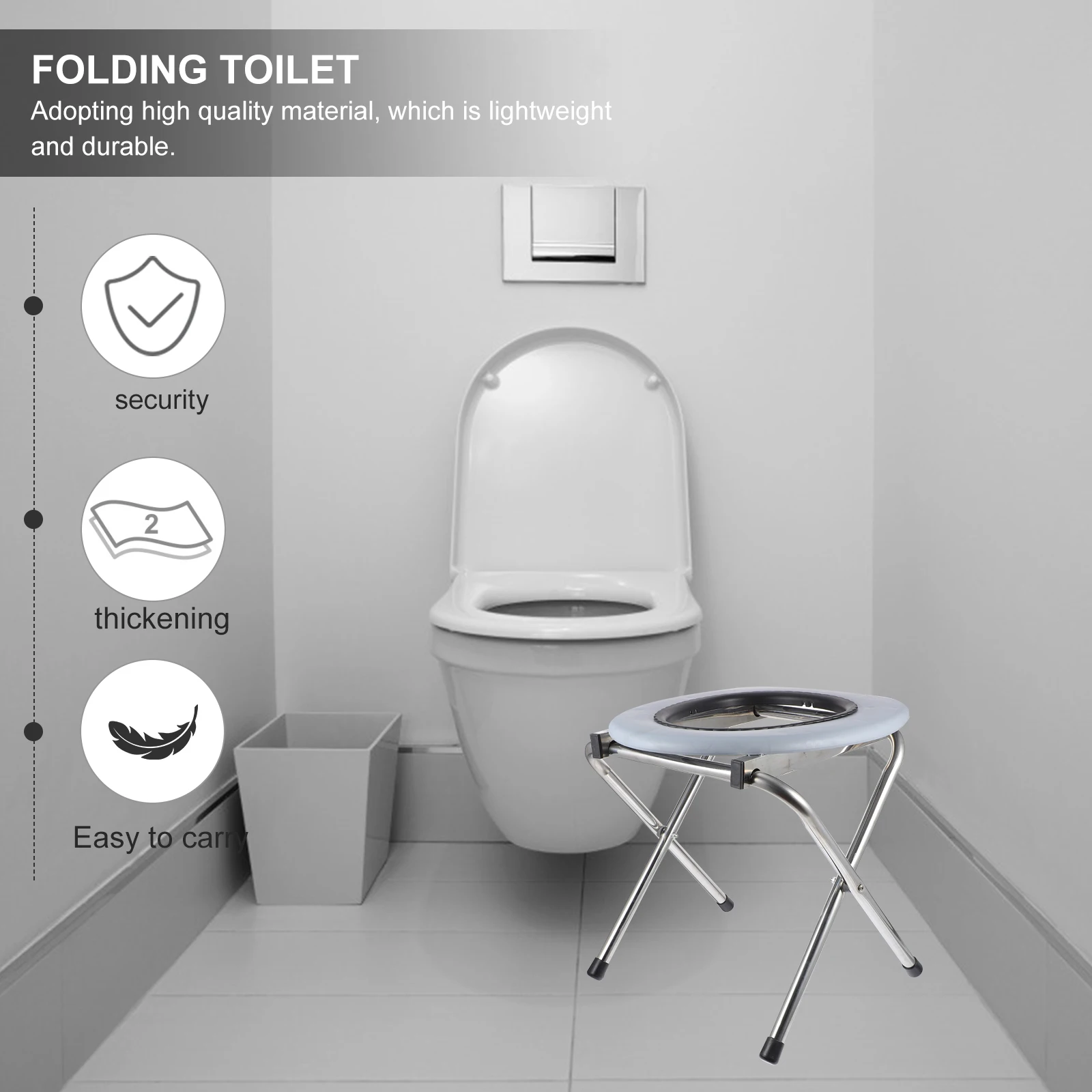 値段 折りたたみ式トイレチェア,1ピース,ポータブル,トイレ,アウトドア,キャンプ,ハイキング,旅行用