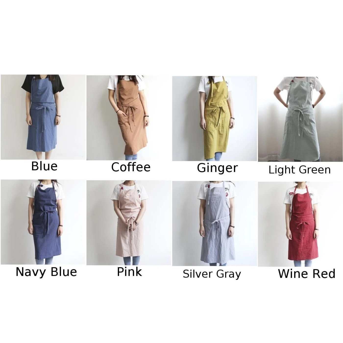 Женский хлопчатобумажный фартук квадратный садовый рабочий сарафан