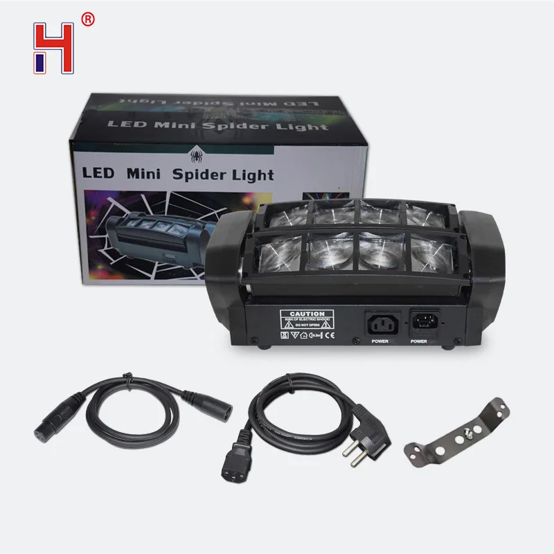 Сценический светильник с подвижной головкой DMX прожектор Мини светодиодный паук