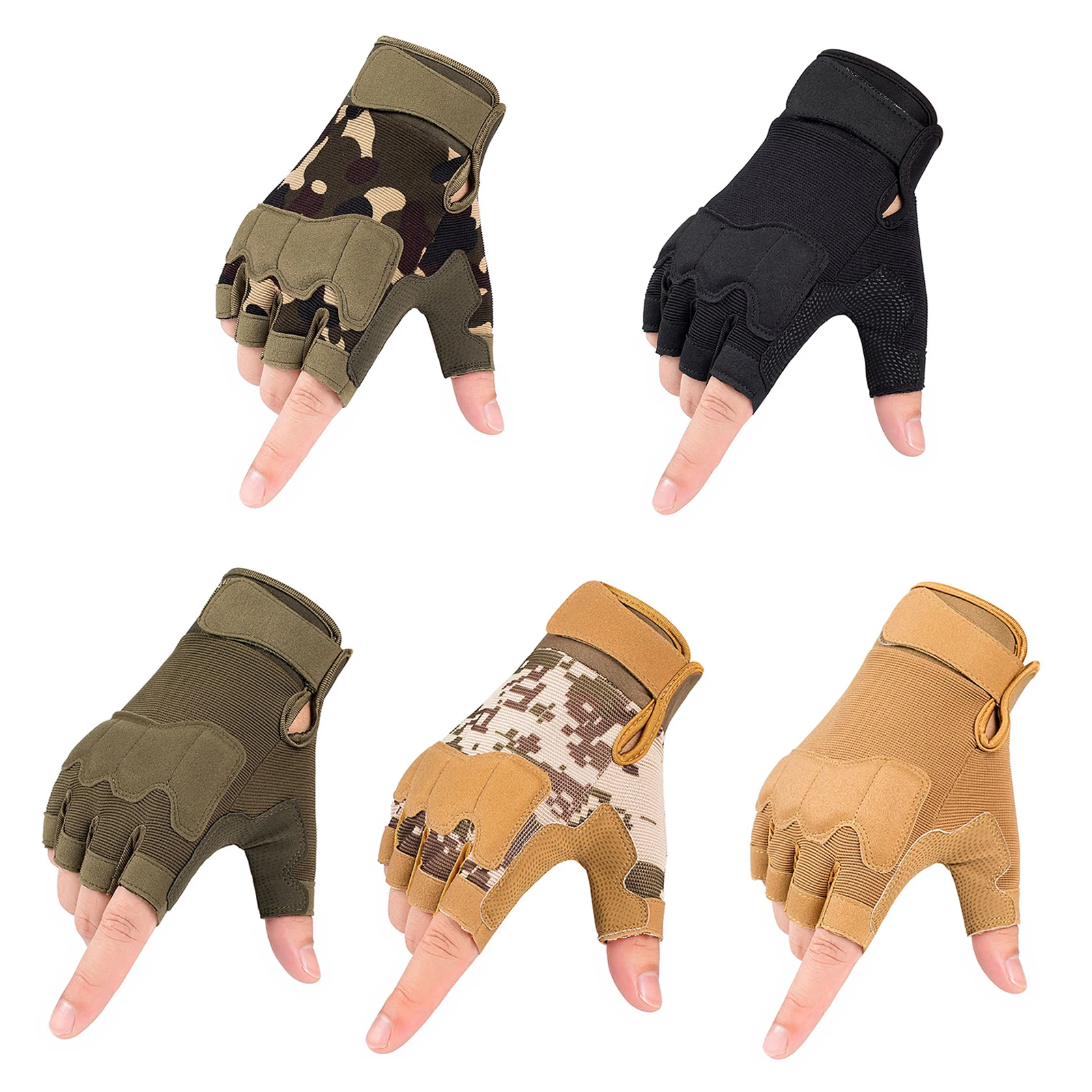 

ICCLEK Army Military Tactical Gloves Outdoor Airsoft Paintball Hunting Shooting Combat Adventure Fingerless Gloves