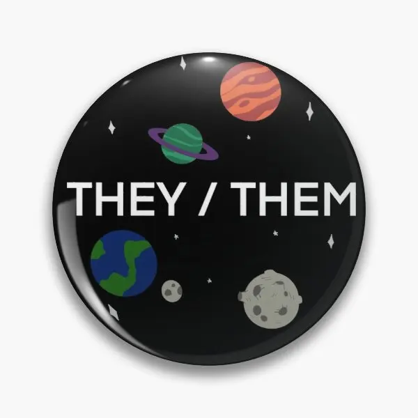 

TheyThem Pronouns Soft Enamel Pin Fashion Funny Clothes Collar Decor Metal Jewelry Lover Badge Lapel Pin Cute Brooch Women