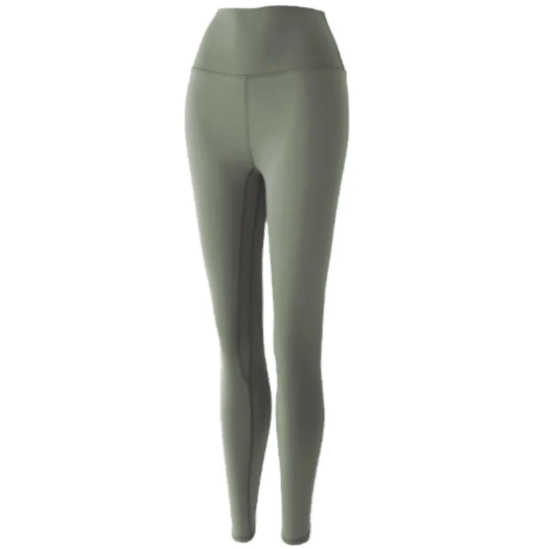 

pants high waist hip band leg show thin sports pants matte naked sense tight fitness running pants autumn and winter