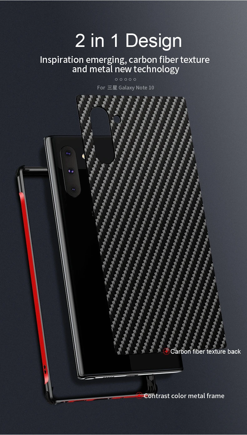 Тонкий чехол из углеродистой Металлической Рамки для Samsung Galaxy S8 S9 S10 Plus S10 E устойчивый к царапинам Прочный чехол для Galaxy Note8 9 10 Plus