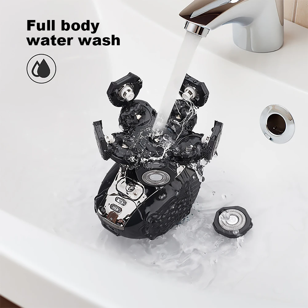 

2021 NEW 5 in 1 Multifunction Rechargeable Electric Men Electric Shaver 6D Floating Heads Bald Head Shaver For Men Hair Clipper