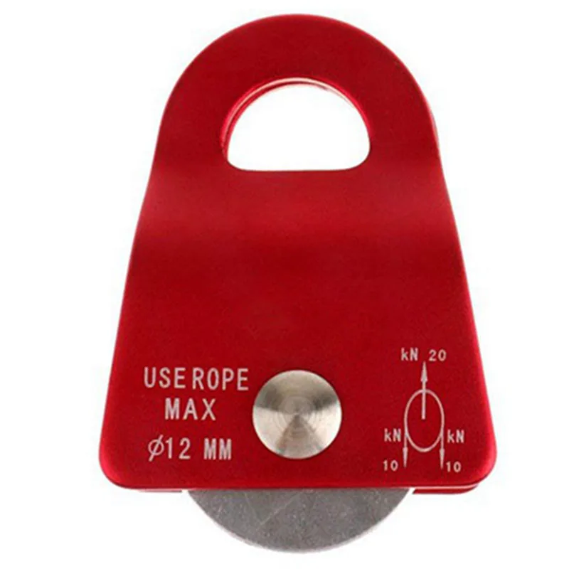 

20KN Bearing Mobile Mini Pulley Max Rope 1/2Inch for Rigging Arborist Climbing