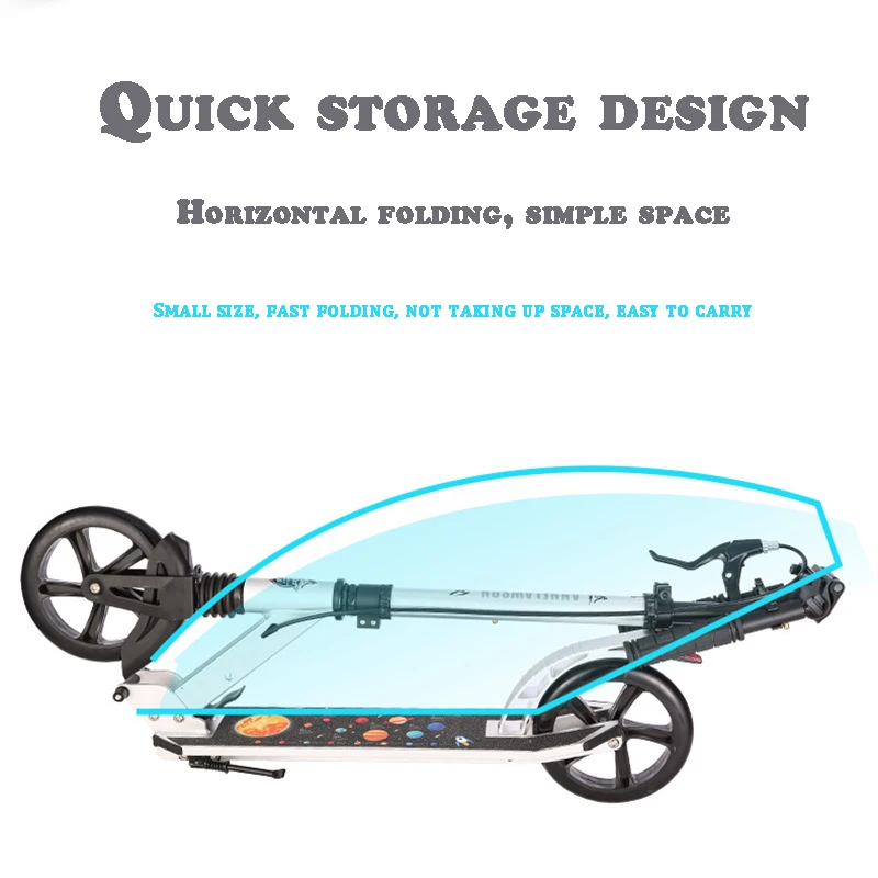 Самокат детский складной большой колесный Молодежный | Спорт и развлечения