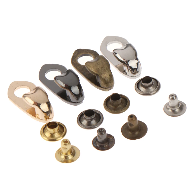 10Sets/Lot Speed Shoe Lace Hooks Lace Fittings Buckles With Rivets For Climb Hiking Shoes Work Outdoor Mountaineering Boots