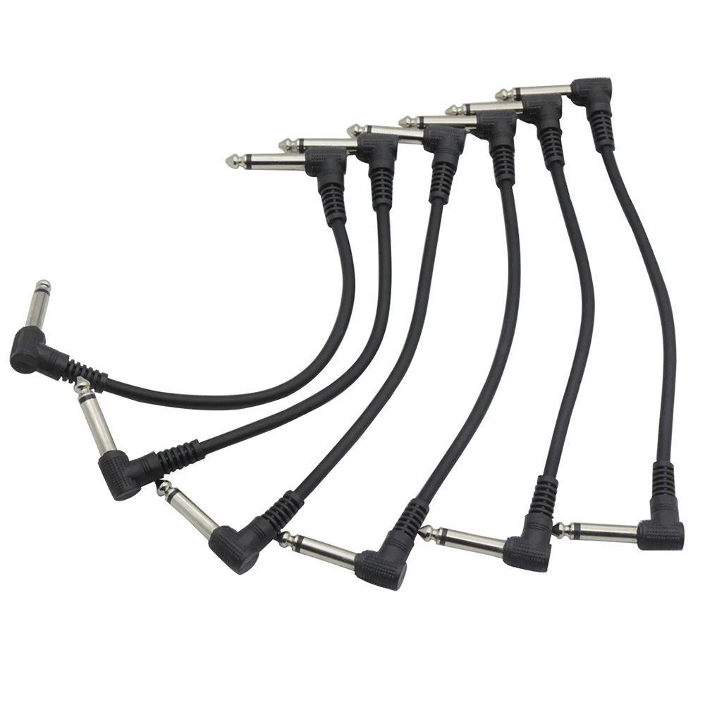 6 шт./упаковка гибкие патч-кабели для гитарных педалей с прямоугольным штекером 8 3