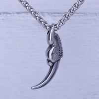 2021 fashion simple new dragon claw pendant necklace stainless steel mens and womens necklaces jewelry gifts