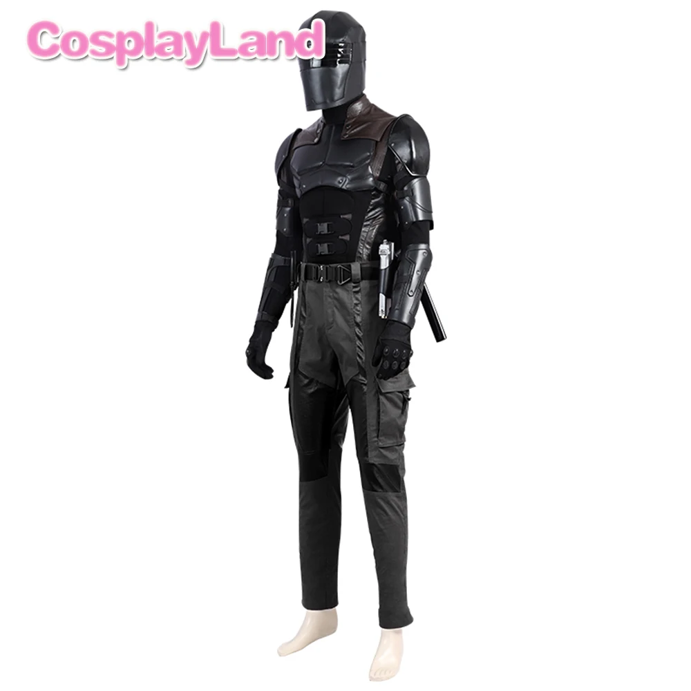 G I Joe Retaliation Snake Eyes Cosplay Costume Halloween Outfit For Adult Men Retaliation Black Suit Fancy Superhero Helmet