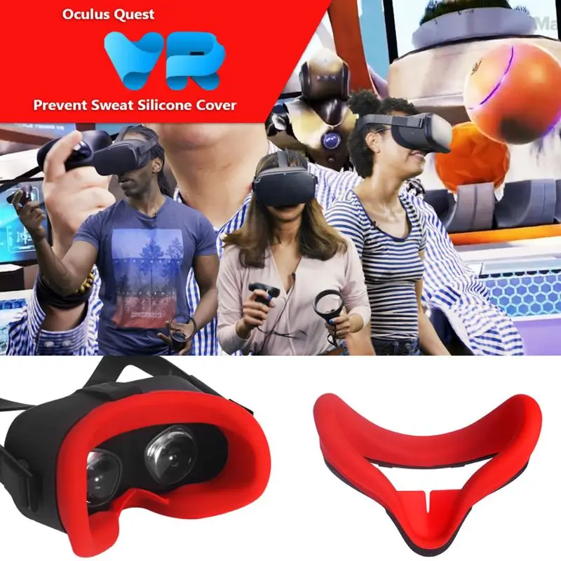 Мягкая силиконовая маска от пота для глаз Чехол очков Oculus Quest VR|Аксессуары ВР/ДР| |