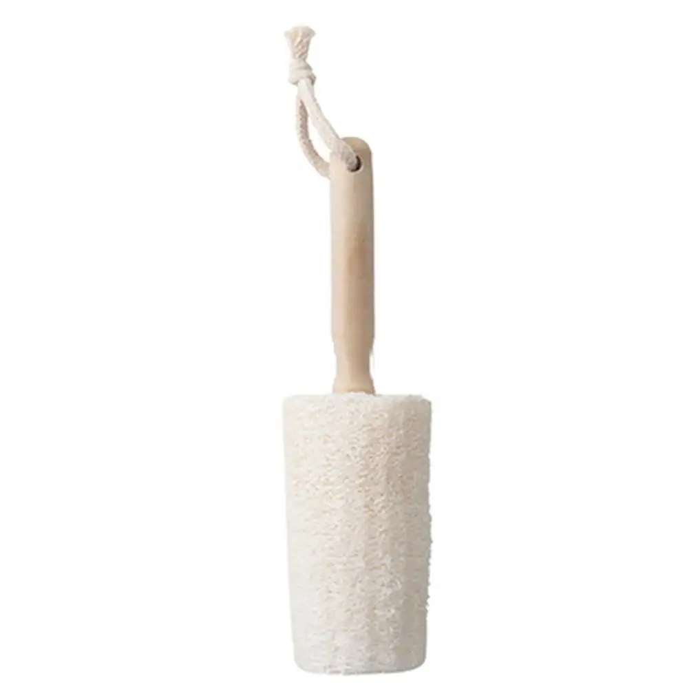

Natural Loofah Dishwashing Brush Scrubber Dish Bowl Pot Cup Cleaning Brush with Wooden Handle Wall Hanging Kitchen Clean Brushes
