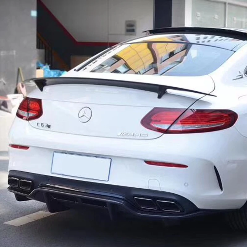 Спойлер для Mercedes W205 coupe C63 RT Style Sedan C Class C200 задний спойлер из углеродного волокна