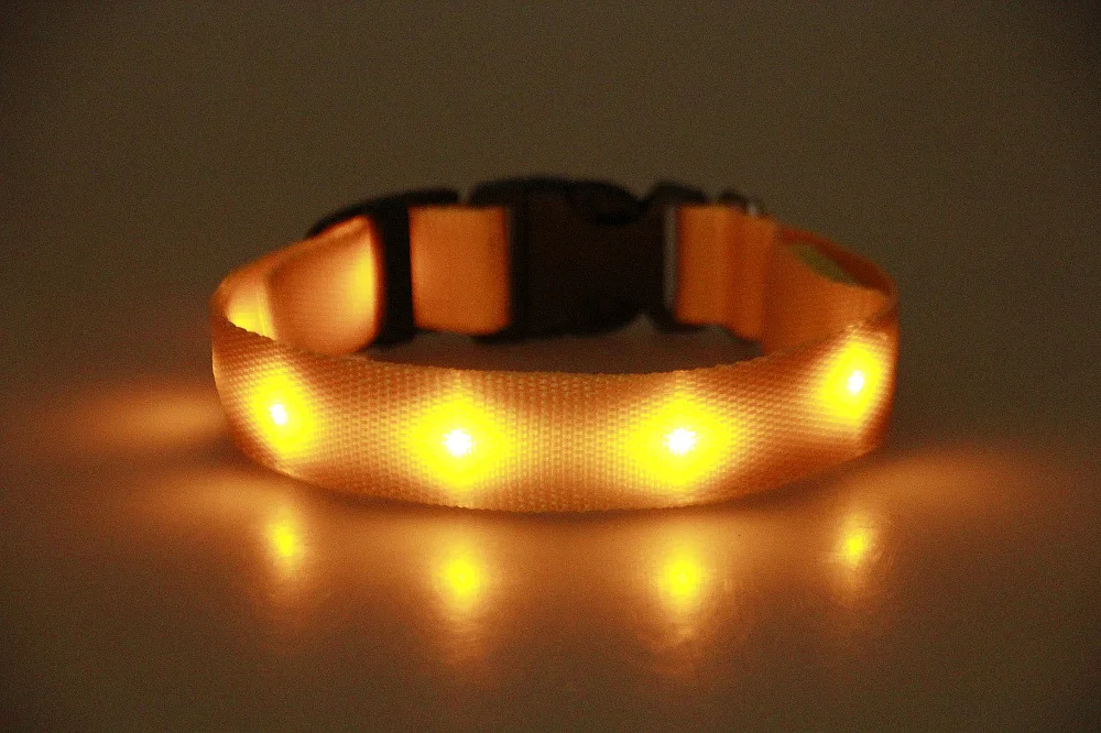 yellow Fenice usb зарядка светодиодный ошейник для собак анти-потеря/во избежание автомобильной аварии ошейник для собак щенков собачьи ошейники led снабжение товары для домашних животных - Цвет: yellow