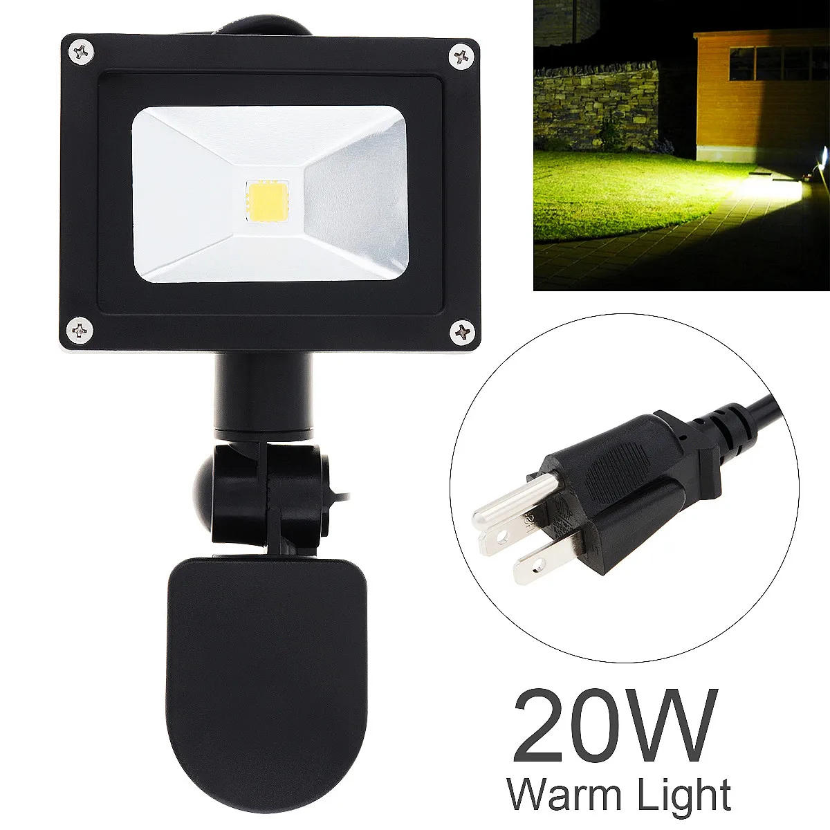 20 Вт прочный PIR инфракрасное движение тела Сенсор Светодиодный прожектор