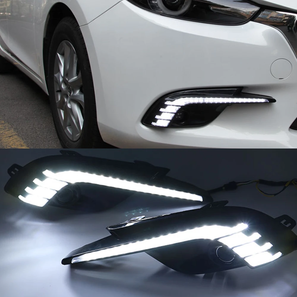 Дневные ходовые огни 2 шт. противотуманные фары 12 В дневной свет с указателем