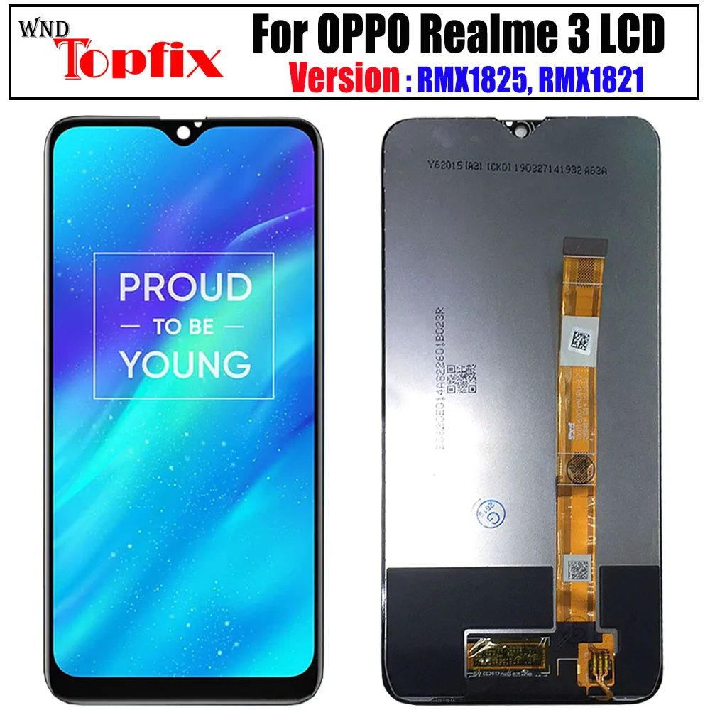 ЖК дисплей 6 22 дюйма для OPPO Realme 3 экран сенсорная панель датчик дигитайзер в сборе