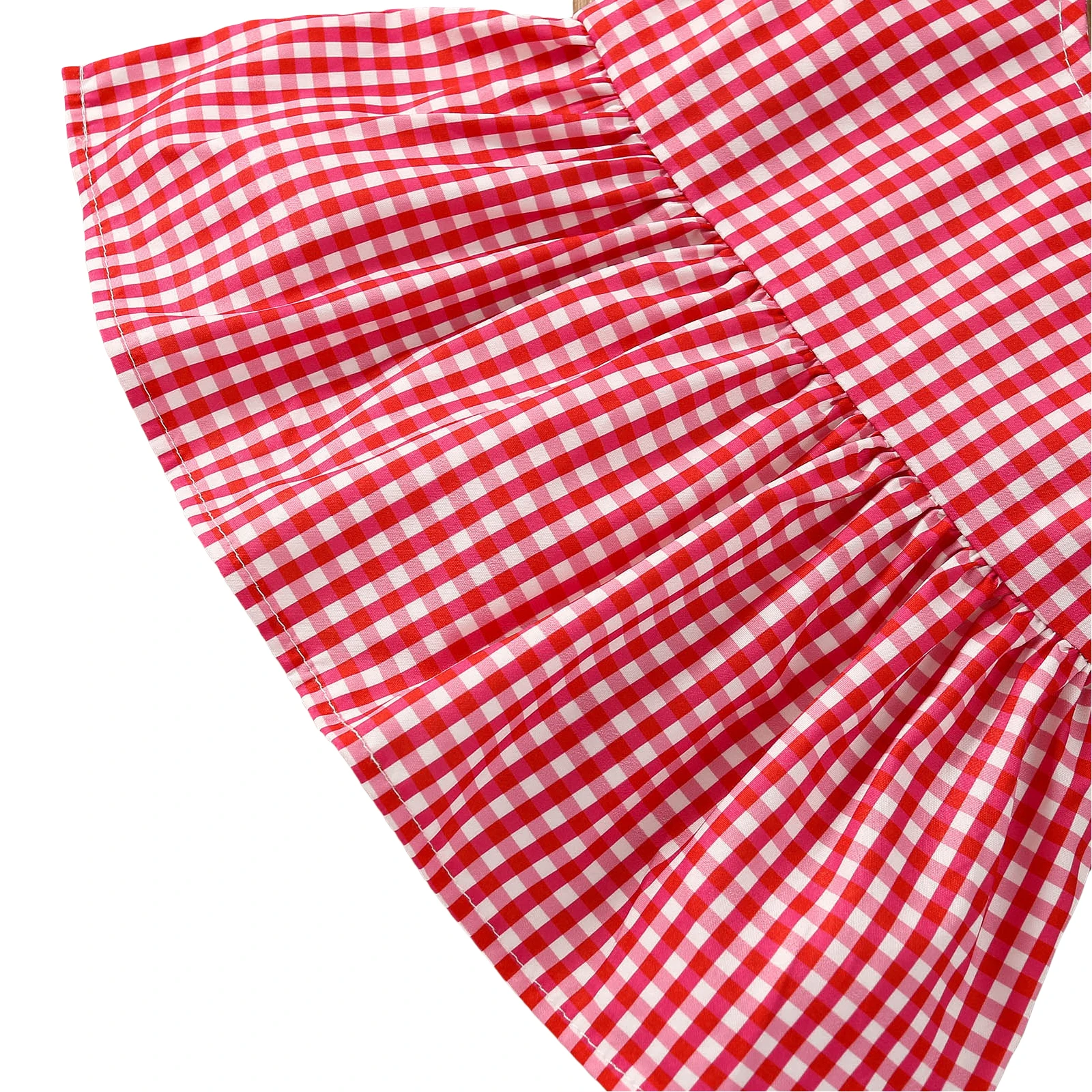 

Girls Clothes Fashion Print Fly Sleeve Tops and Patchwork Denim Shorts with Headband