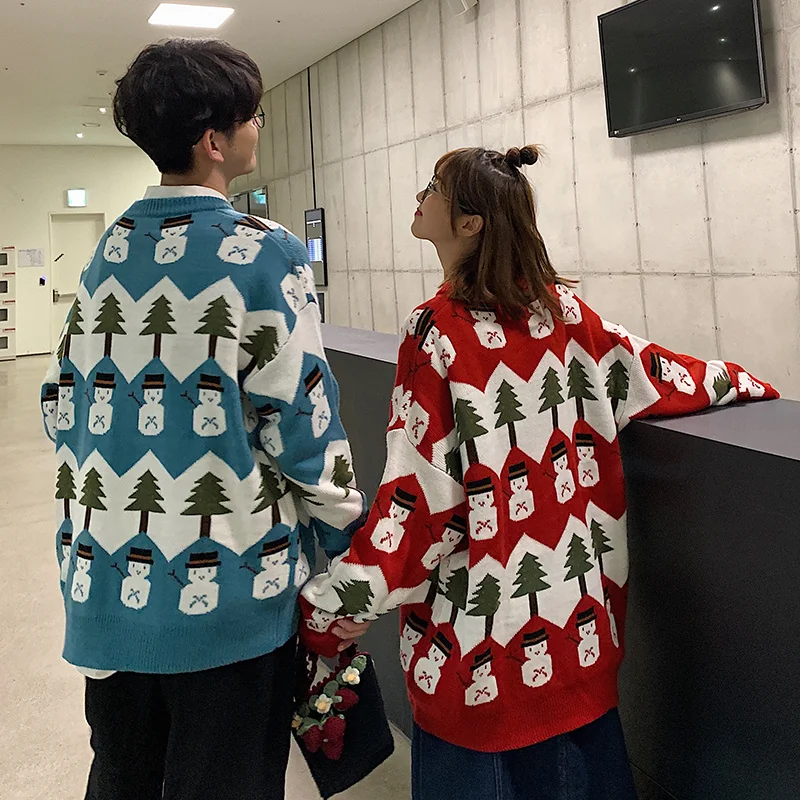 Liketkit мужские Рождественские свитера 2019 пары с рисунком Повседневные плотные