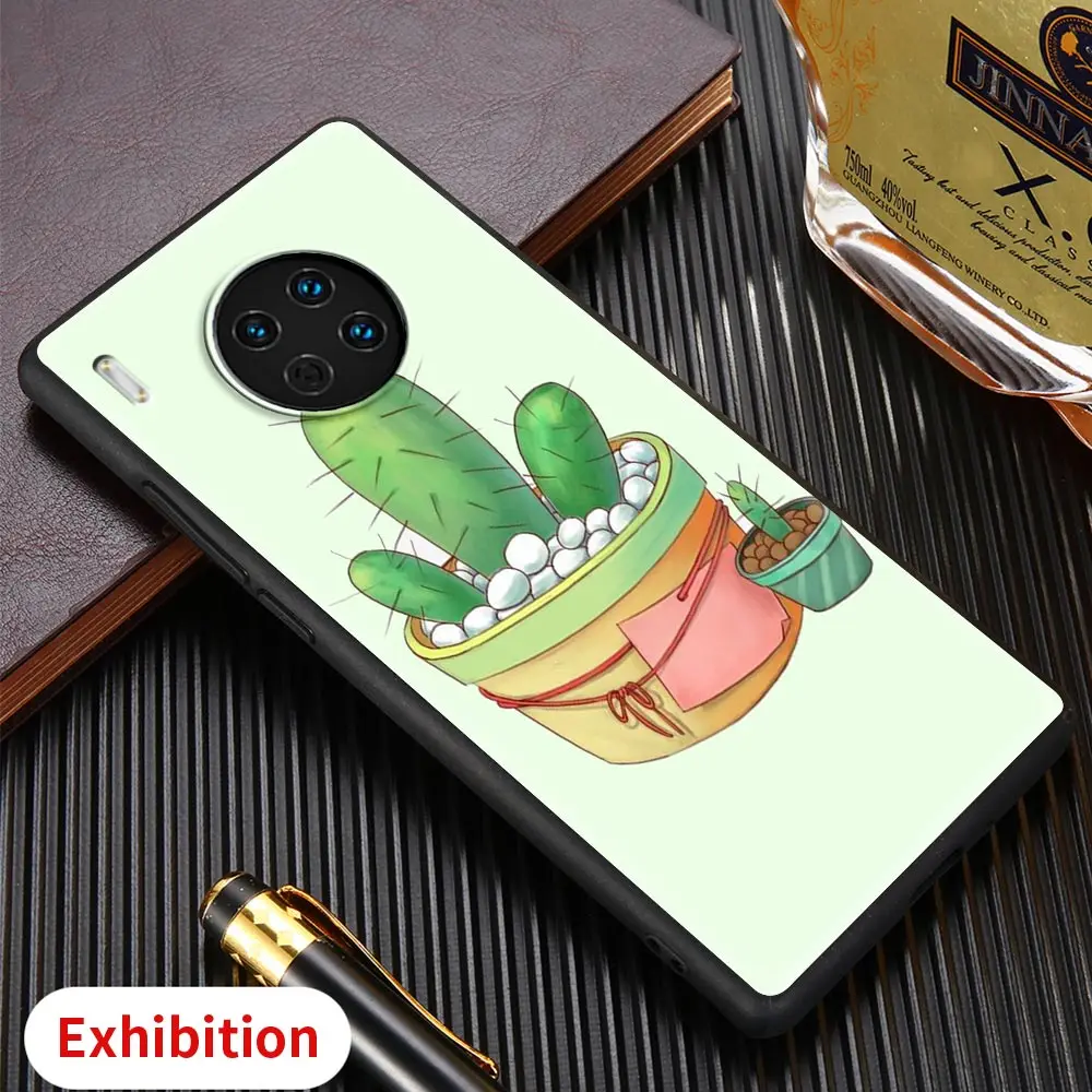 

Luxury Anime Cactus Shockproof Phone Case for Huawei Mate 10 20 30E Lite Pro 5G Mate 40 Pro Plus Rs Shell Silicone Fundas