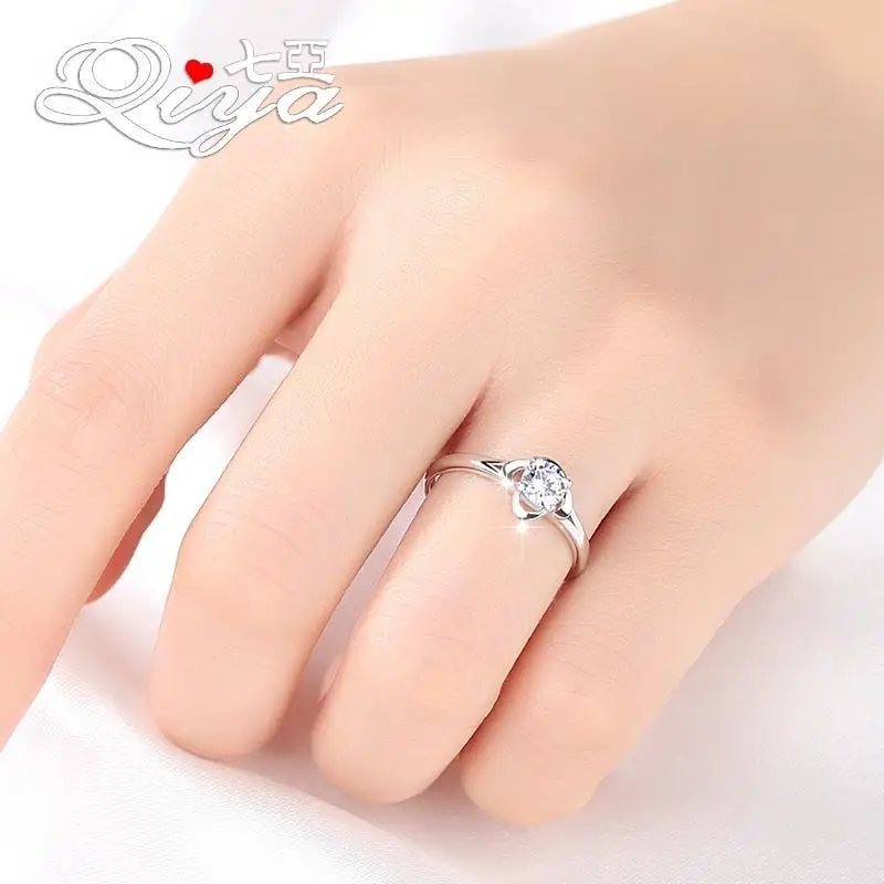 

Simple Clover 999 Sterling Silver Ring Female Personality Japanese and Korean Style Student Hipster Pure Silver Forefinger Ring