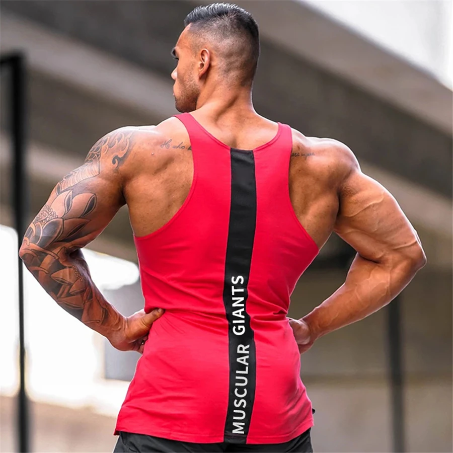 Mens tank tops shirt gym tank top fitness clothing vest sleeveless cotton man canotte bodybuilding hombre man clothes wear