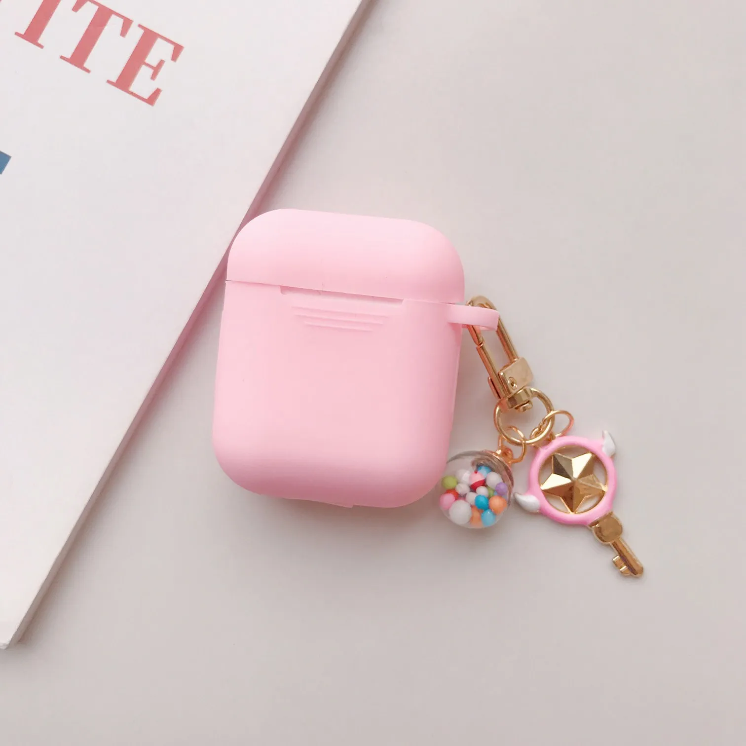 F1 Чехол для Air pods 1/2 для AirPods Pro с милым рисунком и кольцом для ключей, роскошные аксессуары, брелок, силиконовый чехол s, чехол для наушников - Цвет: F1