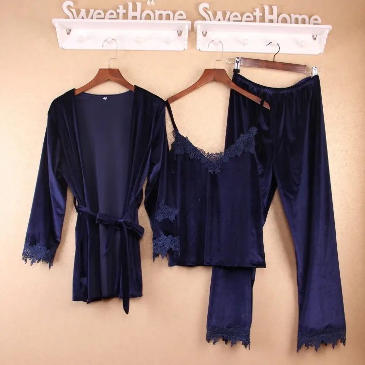 Розовая ночная рубашка комплект кимоно халат женская сексуальная банная зимний