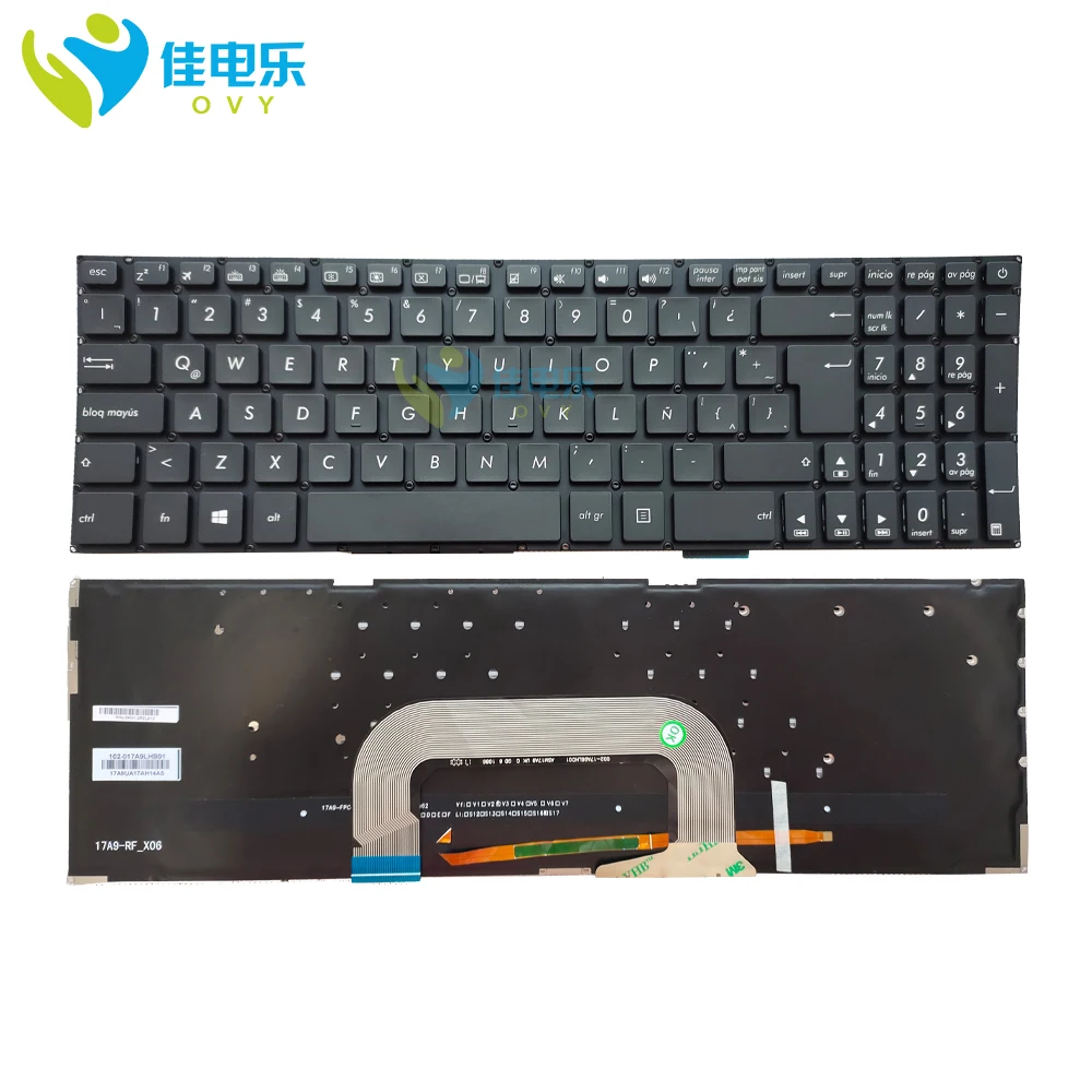 

Latin Hebrew backlight keyboard for Asus VivoBook Pro 17 X705 N705 F705 x705ma x705mb x705ua x705u LA Spanish keyboards backlit