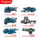 100% оригинальный для Samsung A10, A10S, A20, A20S, A21, A30, A40, A50, A105FN, M21 USB-коннектор для зарядки док-станции, микрофонная плата, гибкий кабель
