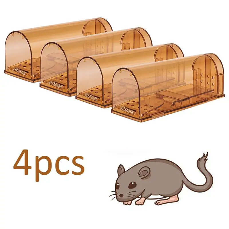 

Humane Live Mouse Trap Nontoxic Rat Trap Cage Catch Mice Control Catch Hamster Mouse Killer Transparent Reusable Rodent Trap