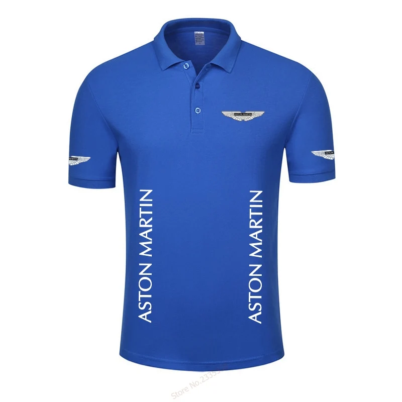 

High quality new summer casual Aston Martin polo shirt men's polo solid polo shirt polos