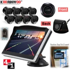 Автомобильный датчик парковки Koorinwoo с двойным процессором, 8 фронтальной камерой, камера заднего вида, система безопасности, монитор окон, оповещение, динамик сигнализации для автомобиля