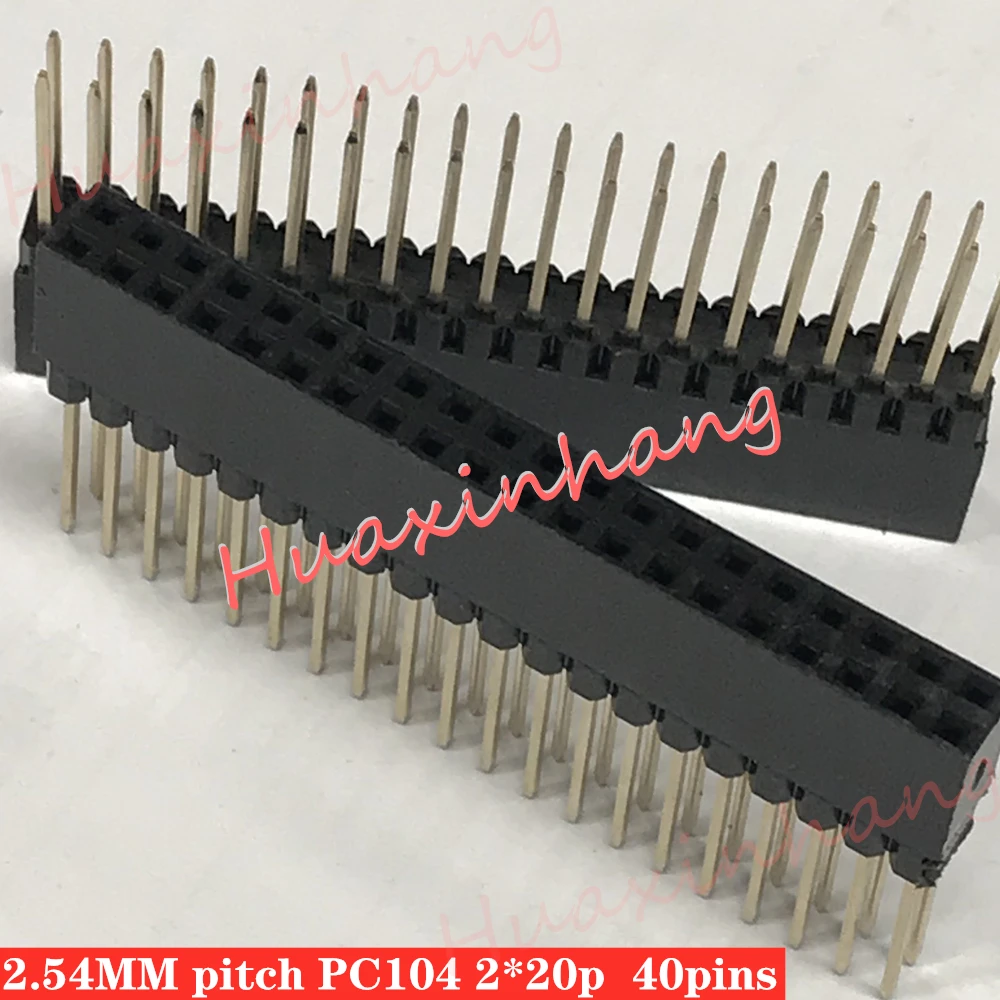 5 шт. 2x20 PIN двойной прямой ряд Женский контактный разъем 2 54 мм Шаг длинный 12 полоса